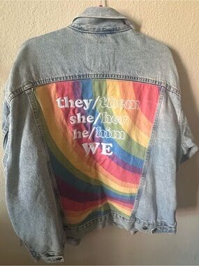 Levi's Denim Jacket with Rainbow Pride Patch